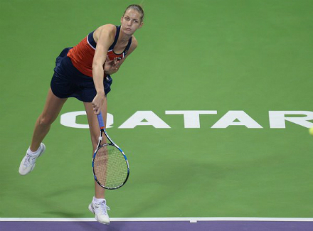 Чешка Каролина Плишкова стала первой финалисткой теннисного турнира в Дохе