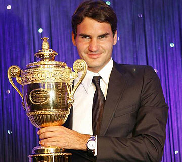 Фото: Imago. Роджер Федерер после 6-й победы на Уимблдоне