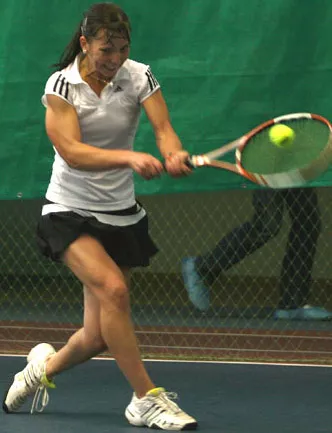 Фото: Слава Шориков, Tennis-Piter.ru. Чемпионка турнира Даша Кучмина в игре